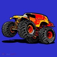 Cool Monster Truck For Trucks Toy Lovers Great Gift Button thumb 1