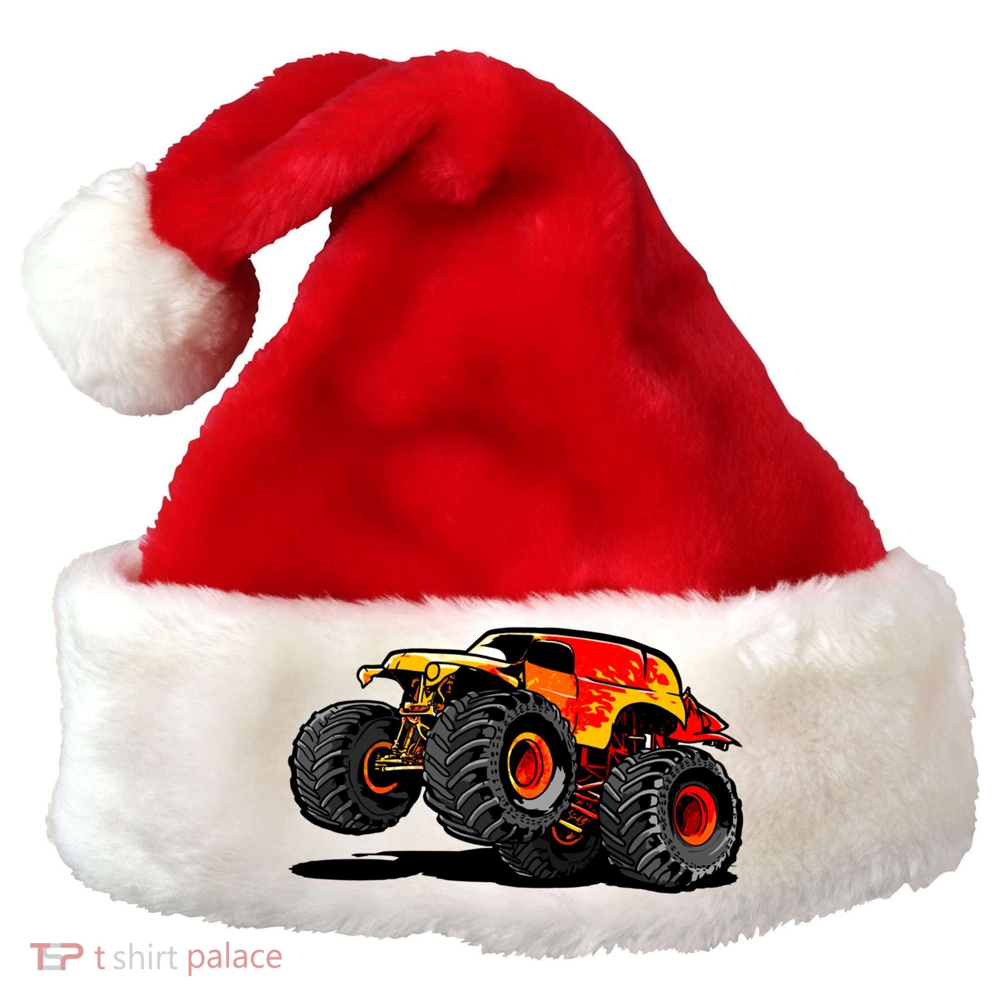 Cool Monster Truck For Trucks Toy Lovers Great Gift Santa Hat