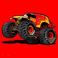 Cool Monster Truck For Trucks Toy Lovers Great Gift Santa Hat thumb 1