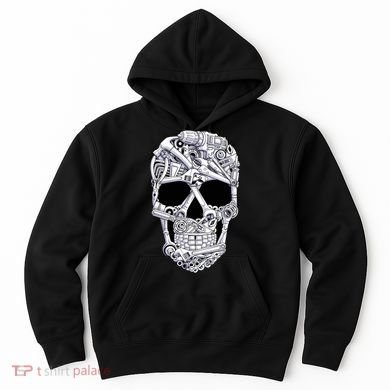 Car Mechanic Tools Skull Garage Halloween Costume Skeleton Hoodie