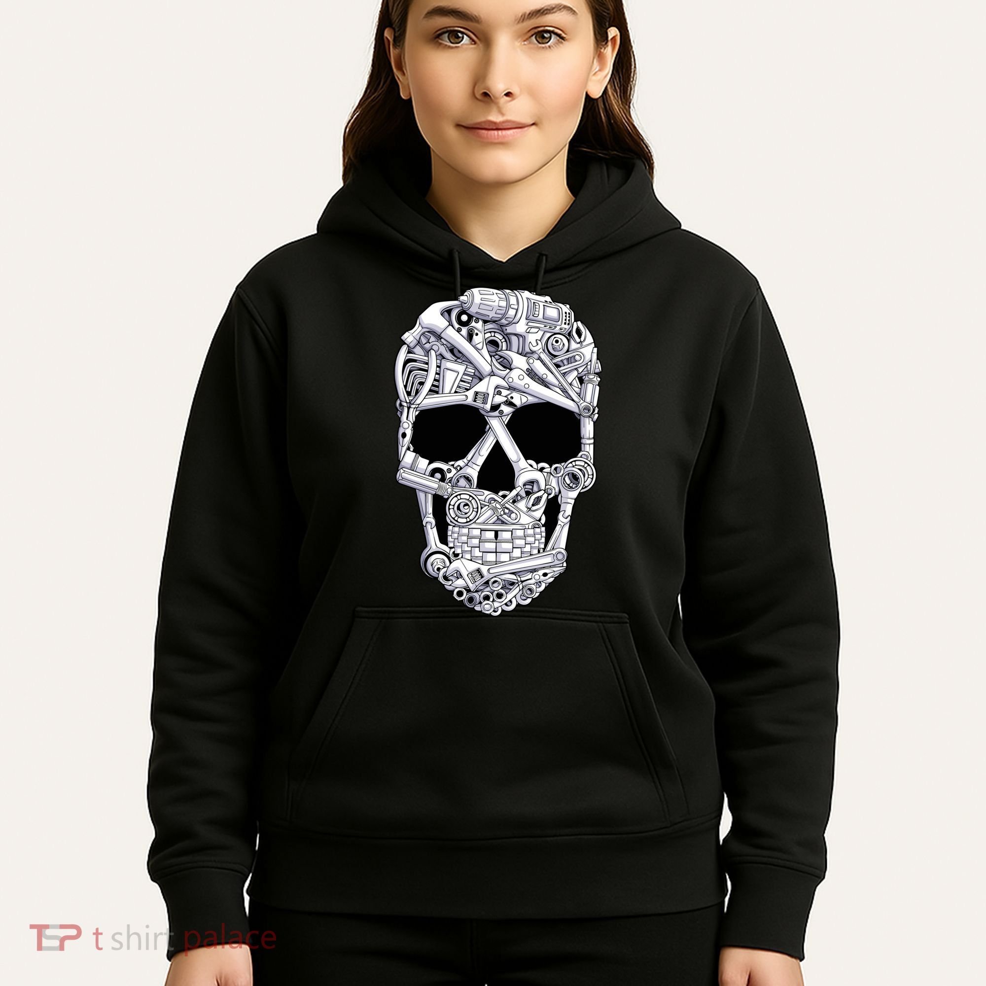 Car Mechanic Tools Skull Garage Halloween Costume Skeleton Hoodie