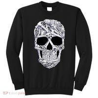 Car Mechanic Tools Skull Garage Halloween Costume Skeleton Sweatshirt thumb 0
