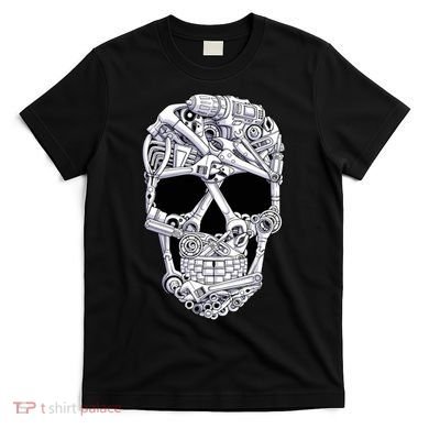 Car Mechanic Tools Skull Garage Halloween Costume Skeleton T-Shirt