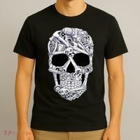 Car Mechanic Tools Skull Garage Halloween Costume Skeleton T-Shirt thumb 3