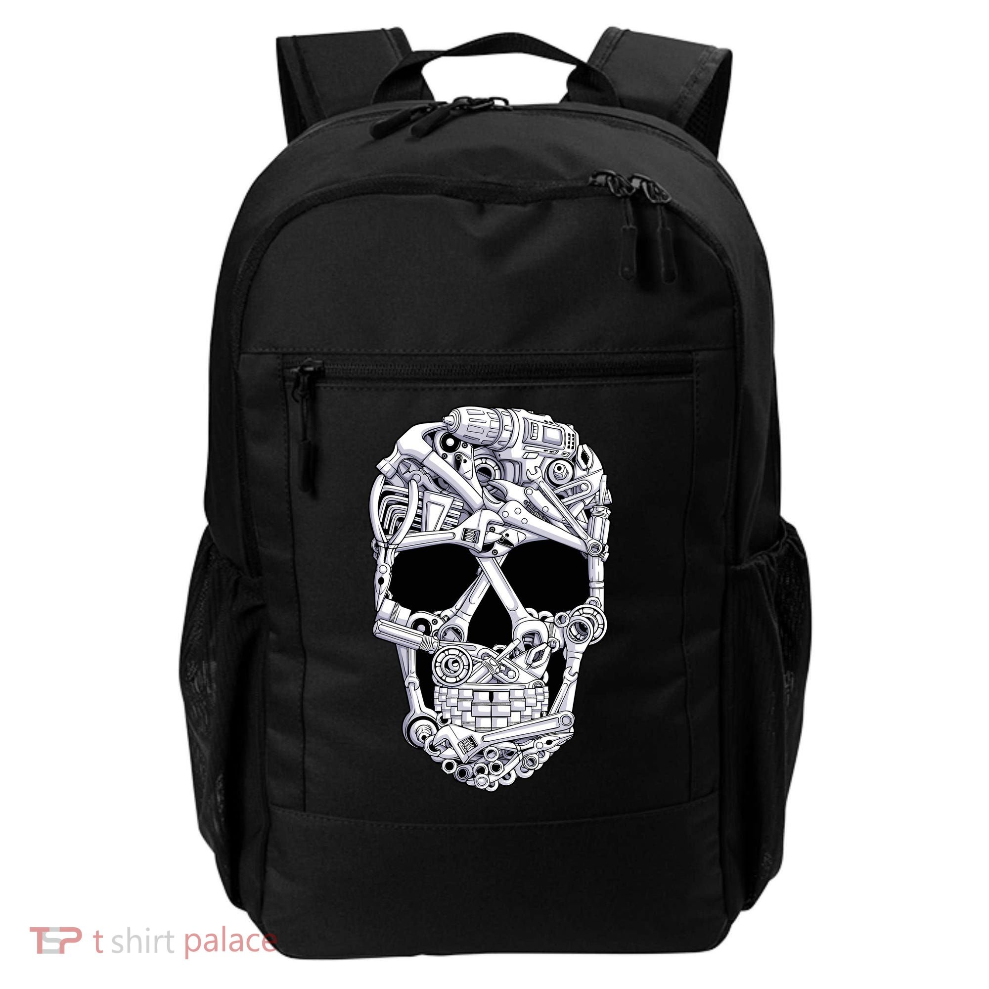 Car Mechanic Tools Skull Garage Halloween Costume Skeleton Backpack