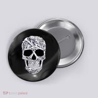 Car Mechanic Tools Skull Garage Halloween Costume Skeleton Button thumb 0