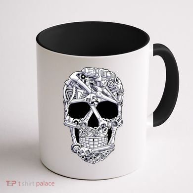 Car Mechanic Tools Skull Garage Halloween Costume Skeleton Coffee Mug back