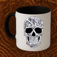 Car Mechanic Tools Skull Garage Halloween Costume Skeleton Coffee Mug thumb 2
