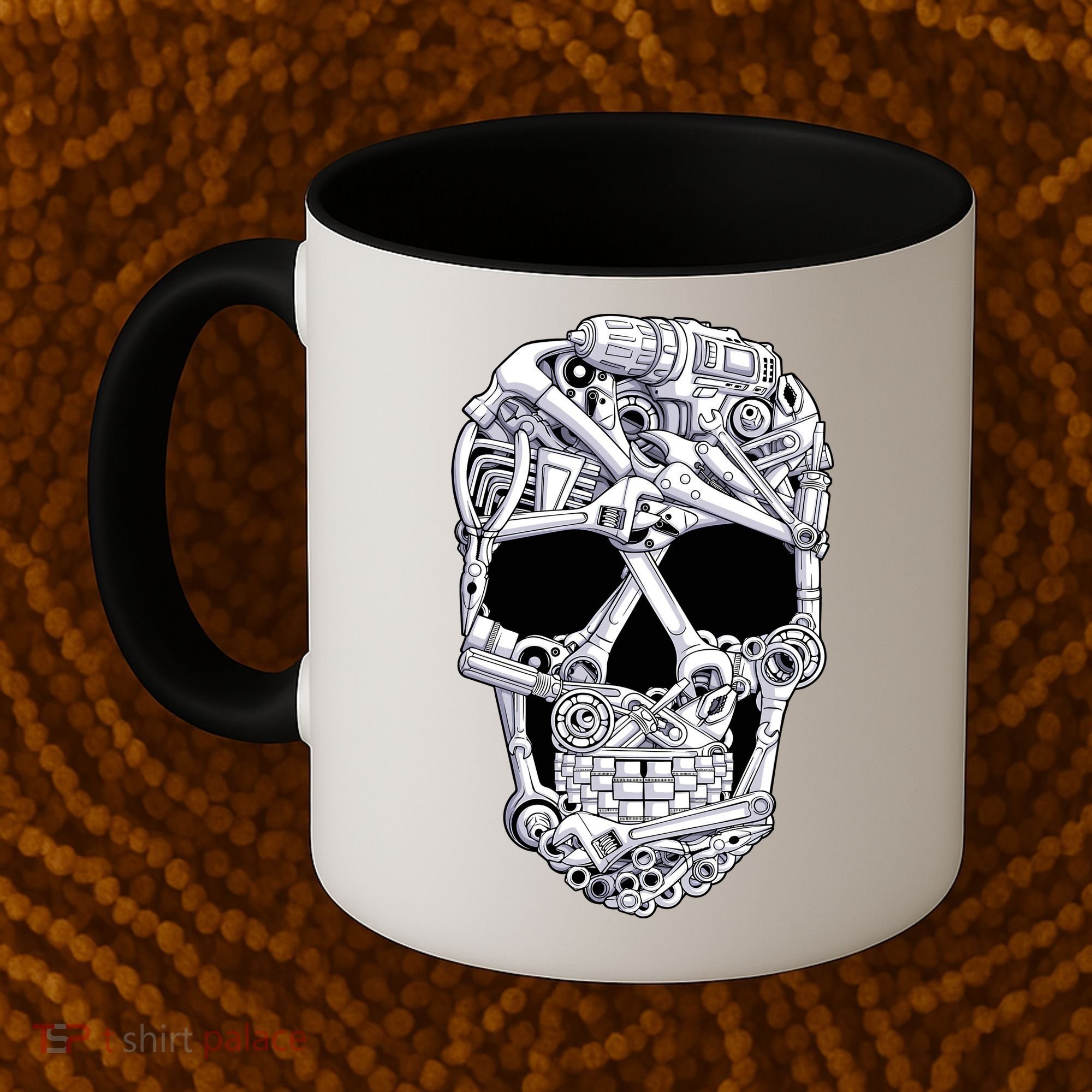Car Mechanic Tools Skull Garage Halloween Costume Skeleton Coffee Mug