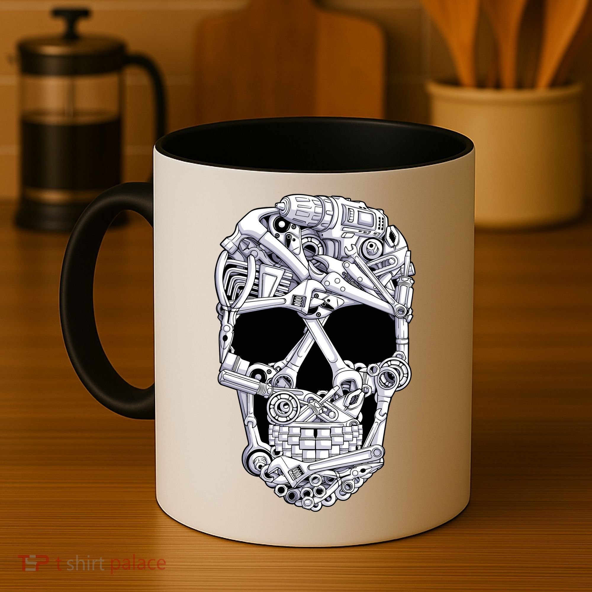 Car Mechanic Tools Skull Garage Halloween Costume Skeleton Coffee Mug