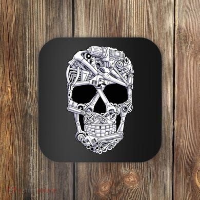 Car Mechanic Tools Skull Garage Halloween Costume Skeleton Coaster