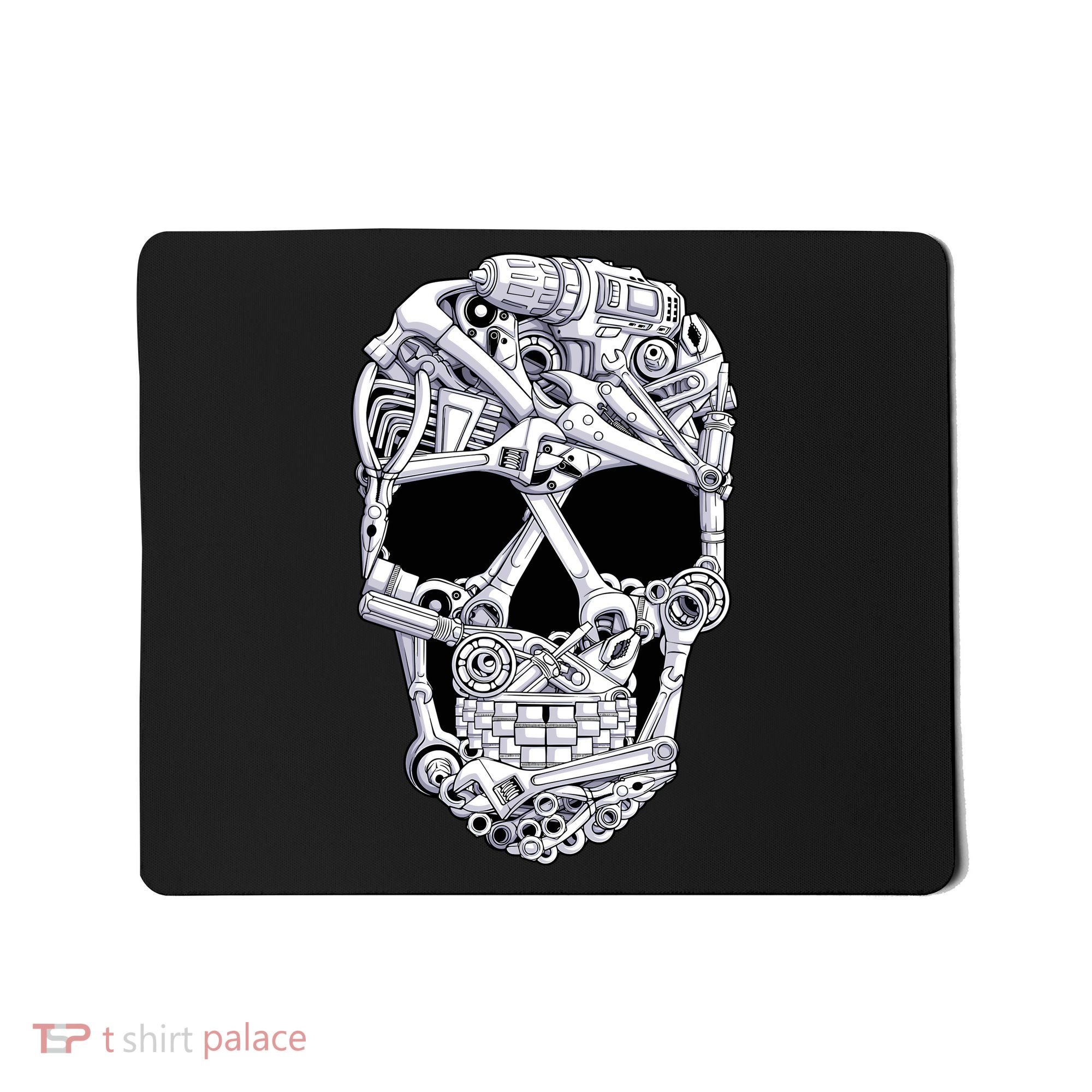 Car Mechanic Tools Skull Garage Halloween Costume Skeleton Mousepad