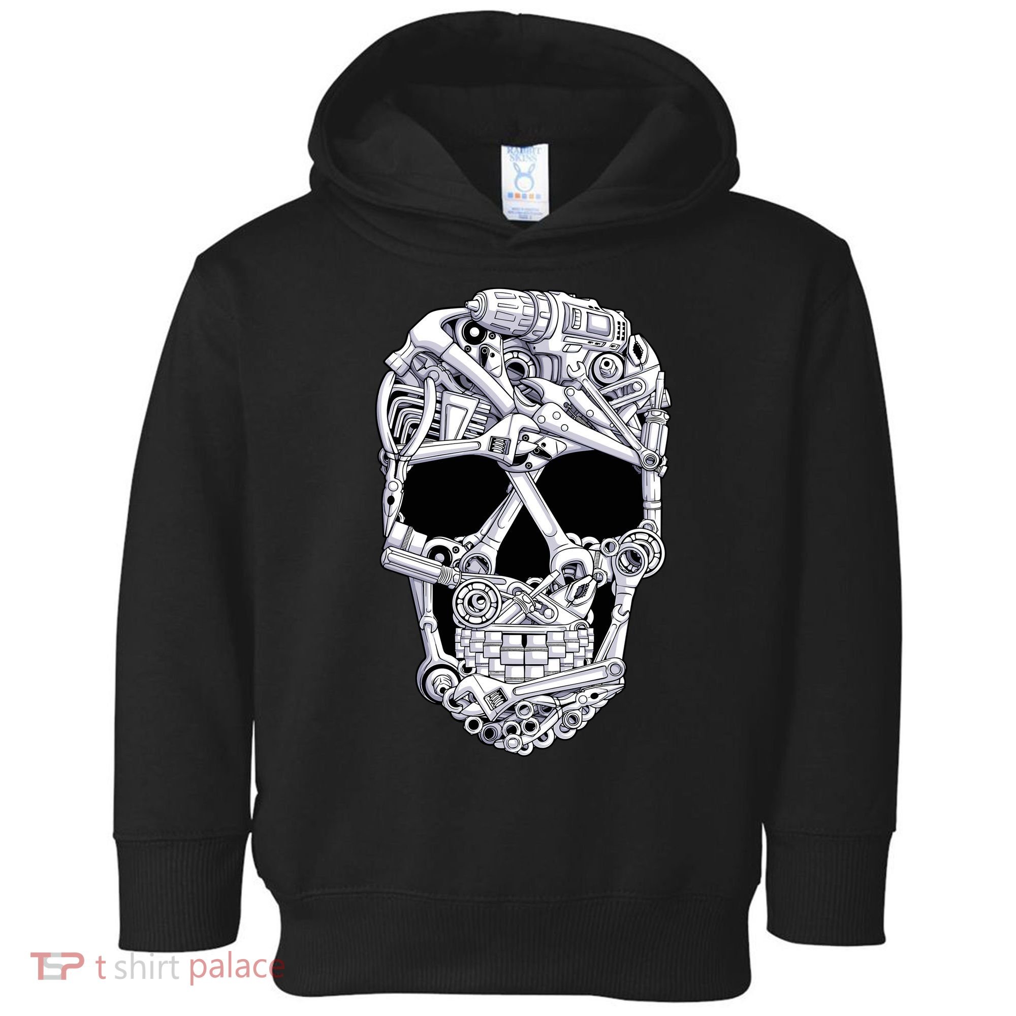 Car Mechanic Tools Skull Garage Halloween Costume Skeleton Toddler Hoodie