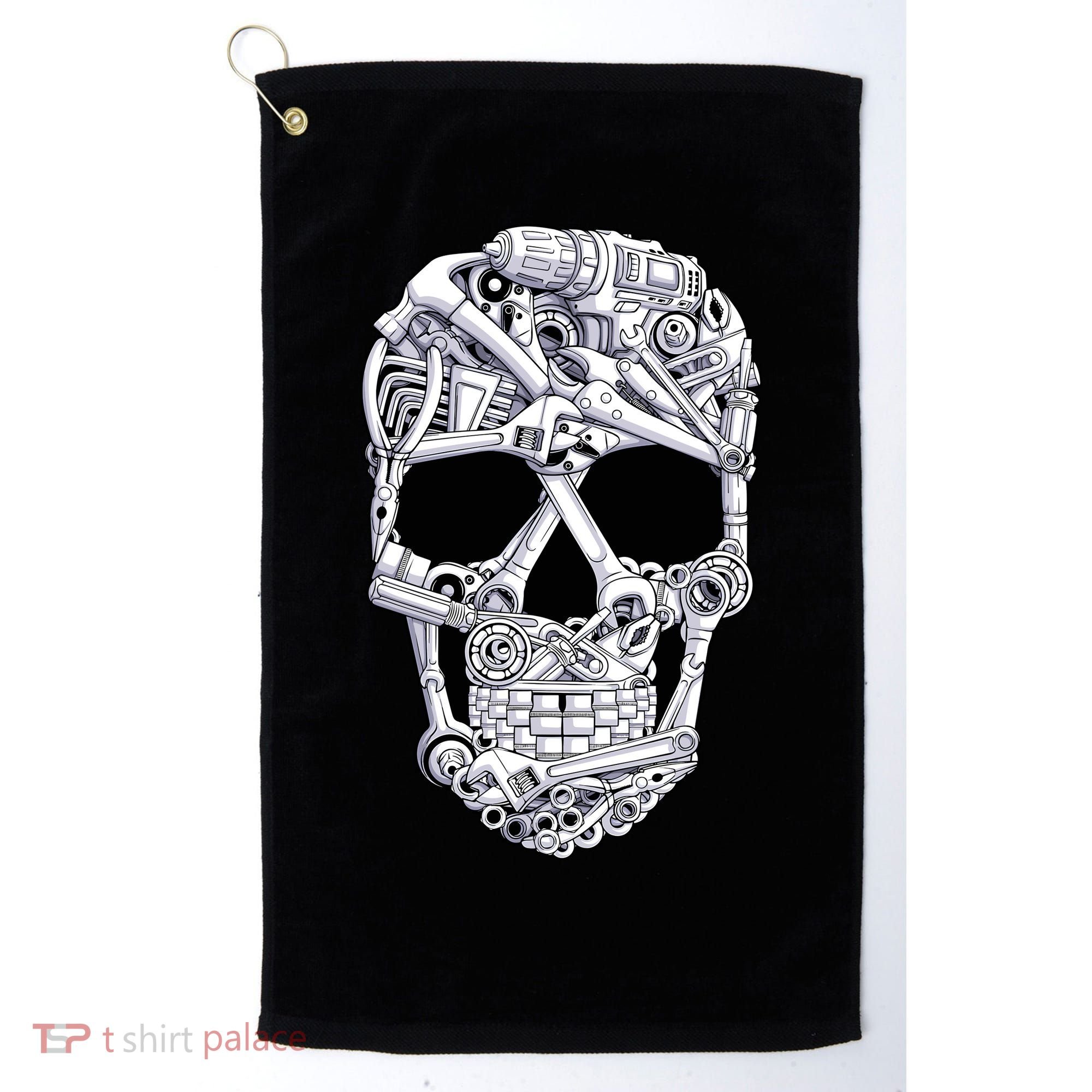 Car Mechanic Tools Skull Garage Halloween Costume Skeleton Golf Towel