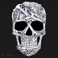 Car Mechanic Tools Skull Garage Halloween Costume Skeleton Kids Sweatshirt thumb 2