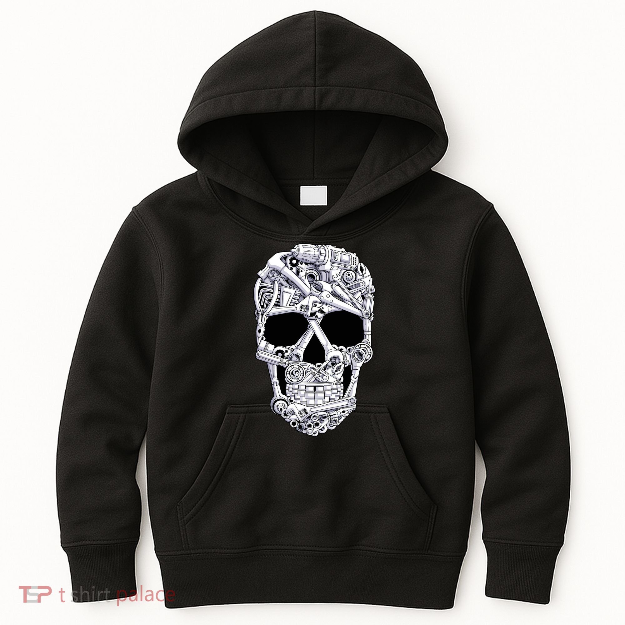 Car Mechanic Tools Skull Garage Halloween Costume Skeleton Kids Hoodie