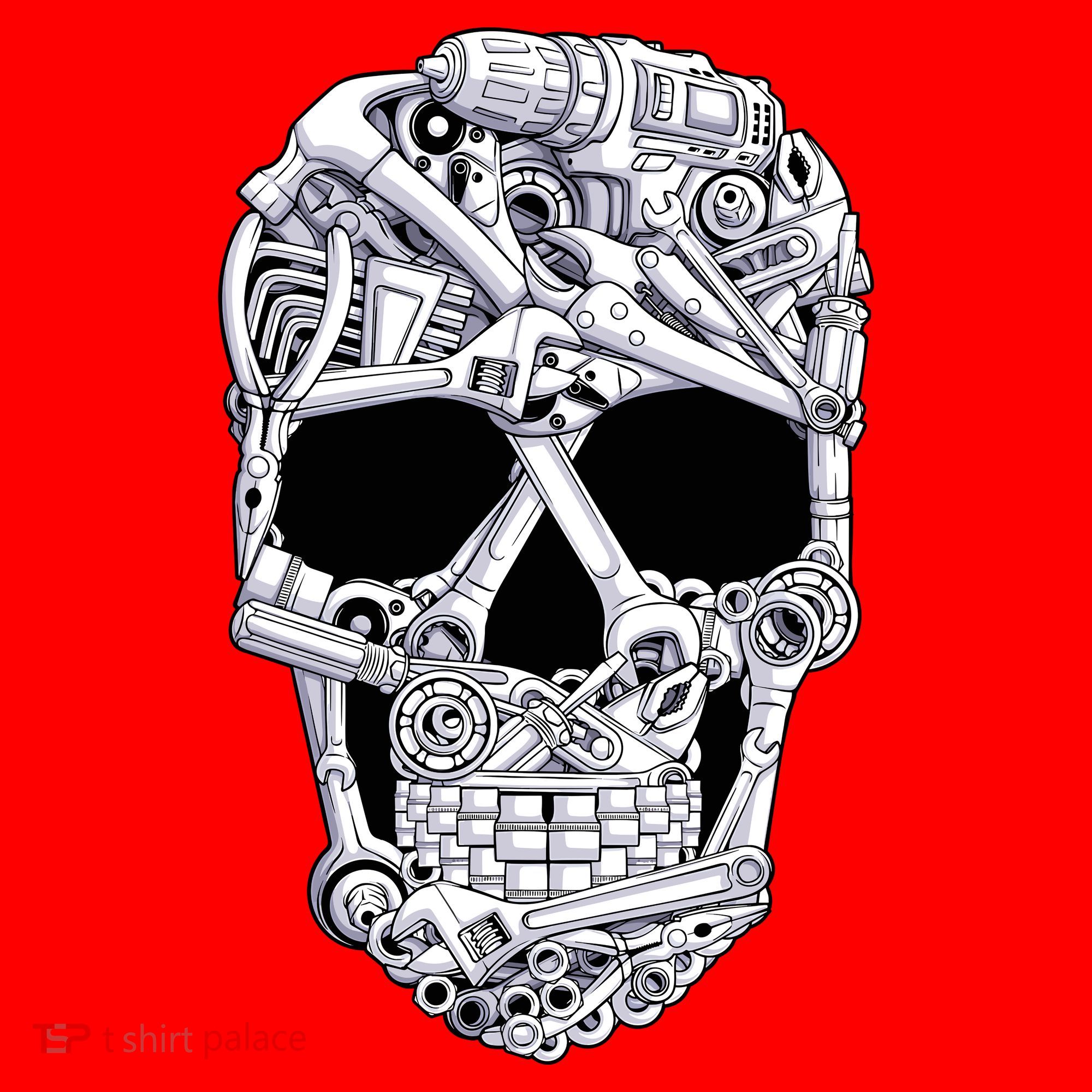 Car Mechanic Tools Skull Garage Halloween Costume Skeleton Santa Hat