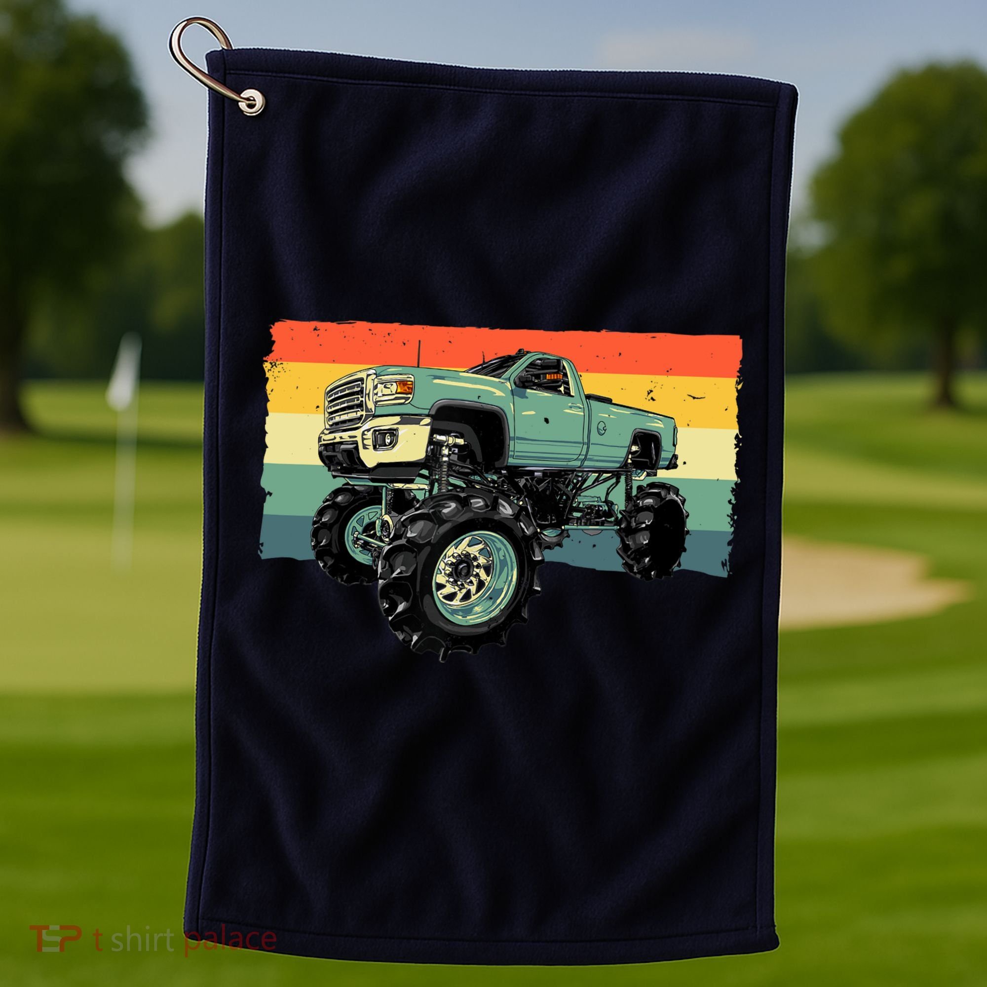 Cool Monster Truck Big Monster Trucks Golf Towel