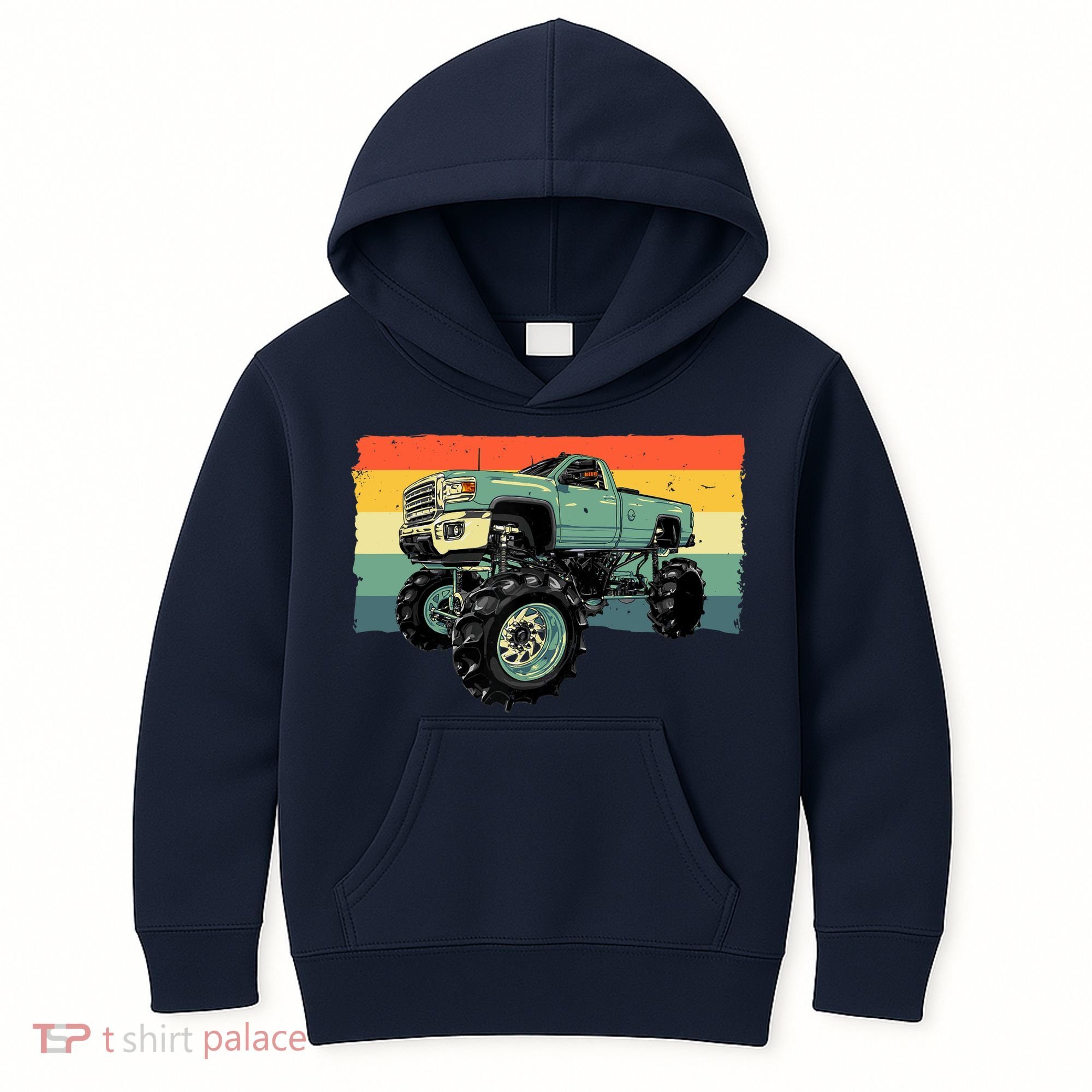 Cool Monster Truck Big Monster Trucks Kids Hoodie