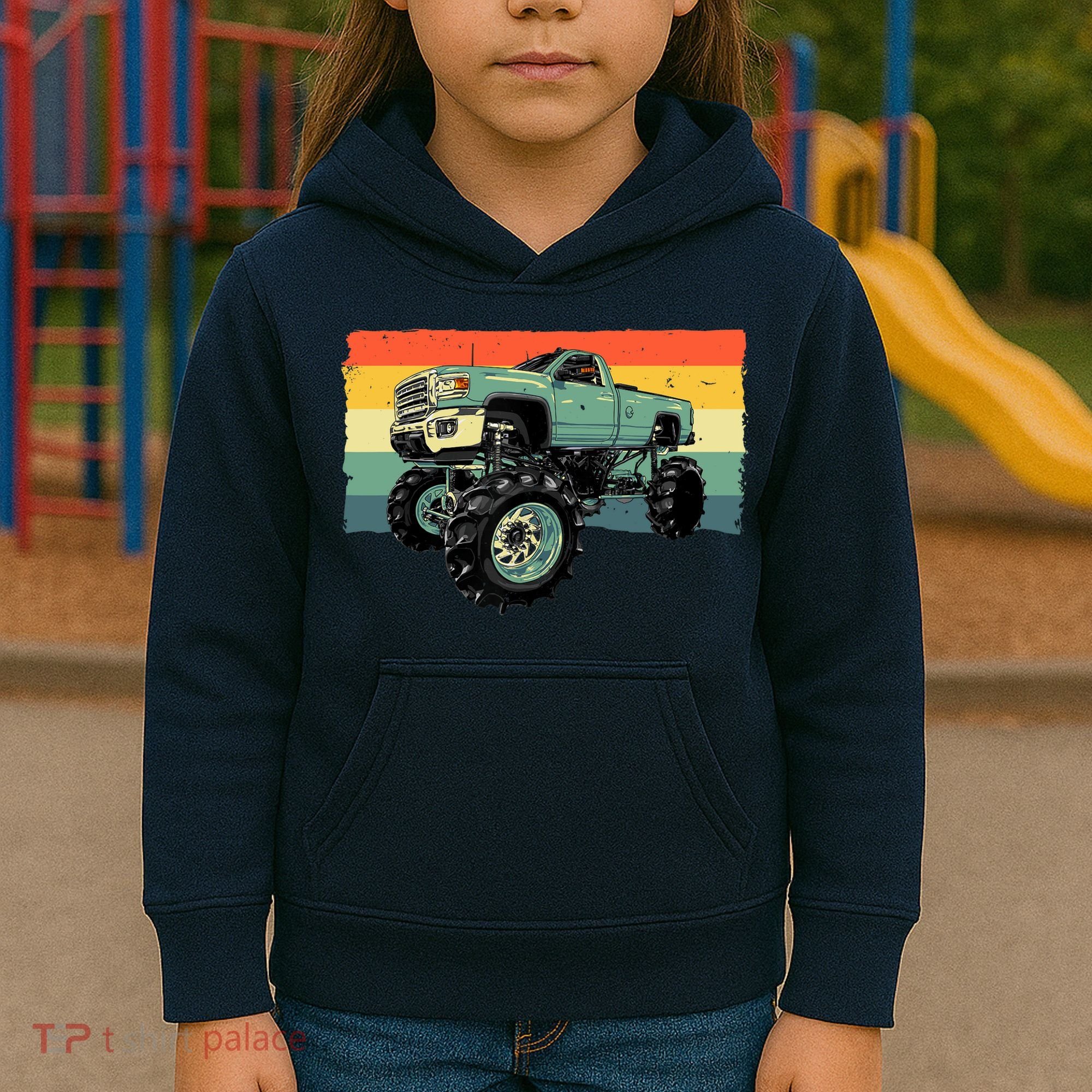 Cool Monster Truck Big Monster Trucks Kids Hoodie