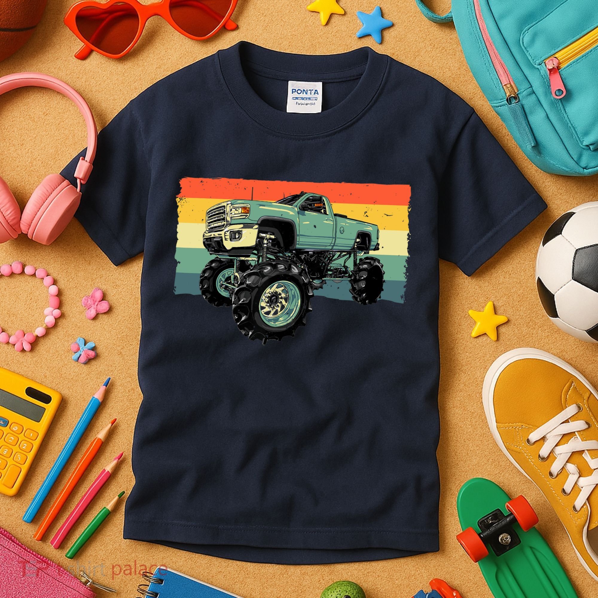 Cool Monster Truck Big Monster Trucks Kids T-Shirt