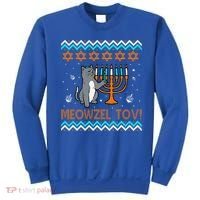 Cute Meowzel Tov Black Cat Funny Hanukkah Chanukah Sweatshirt thumb 0