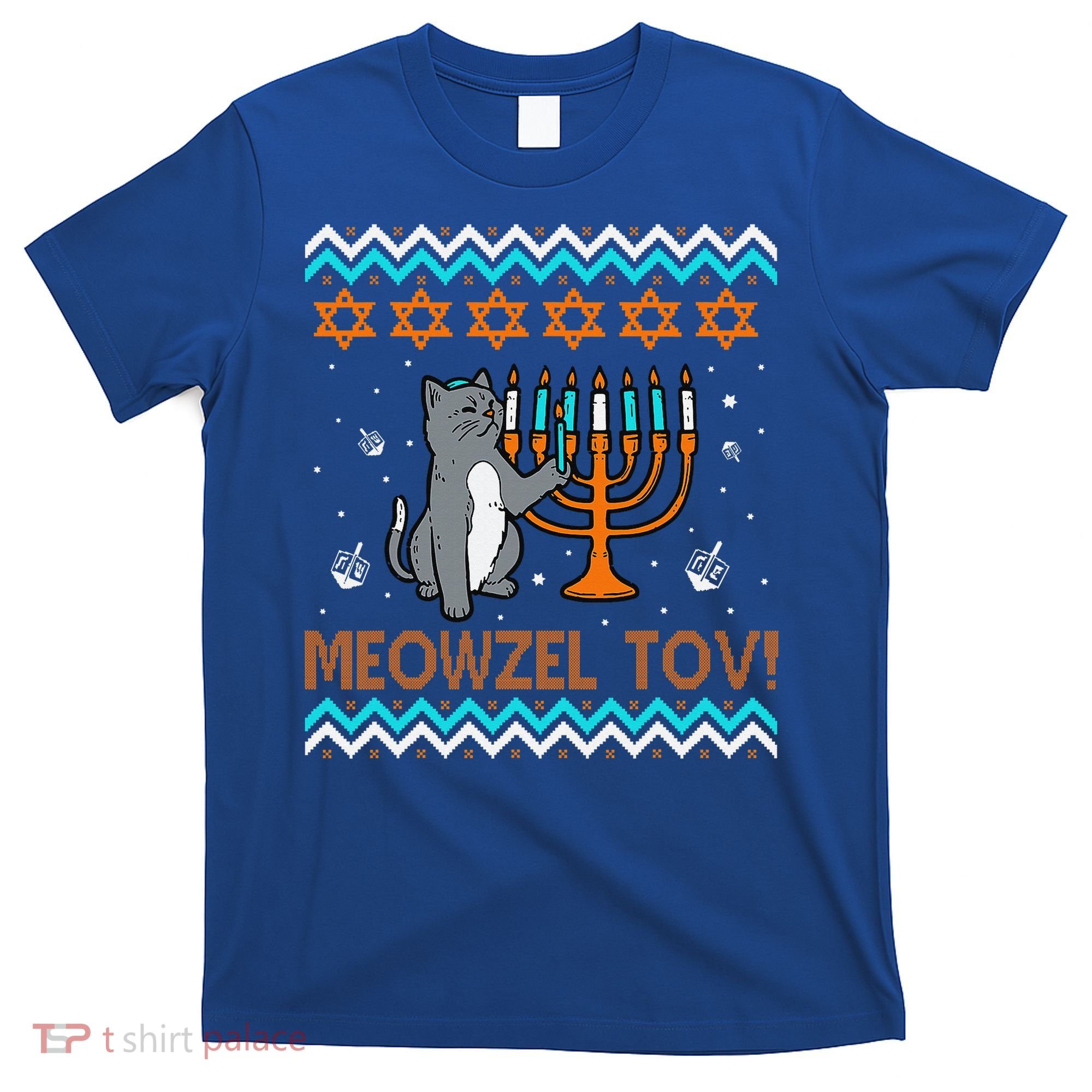 Cute Meowzel Tov Black Cat Funny Hanukkah Chanukah T-Shirt
