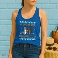 Cute Meowzel Tov Black Cat Funny Hanukkah Chanukah Women's Tank Top thumb 2