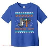 Cute Meowzel Tov Black Cat Funny Hanukkah Chanukah Toddler T-Shirt thumb 0