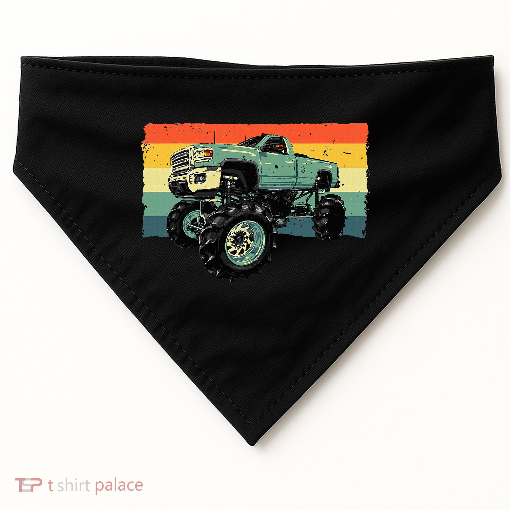Cool Monster Truck Big Monster Trucks USA-Made Doggie Bandana