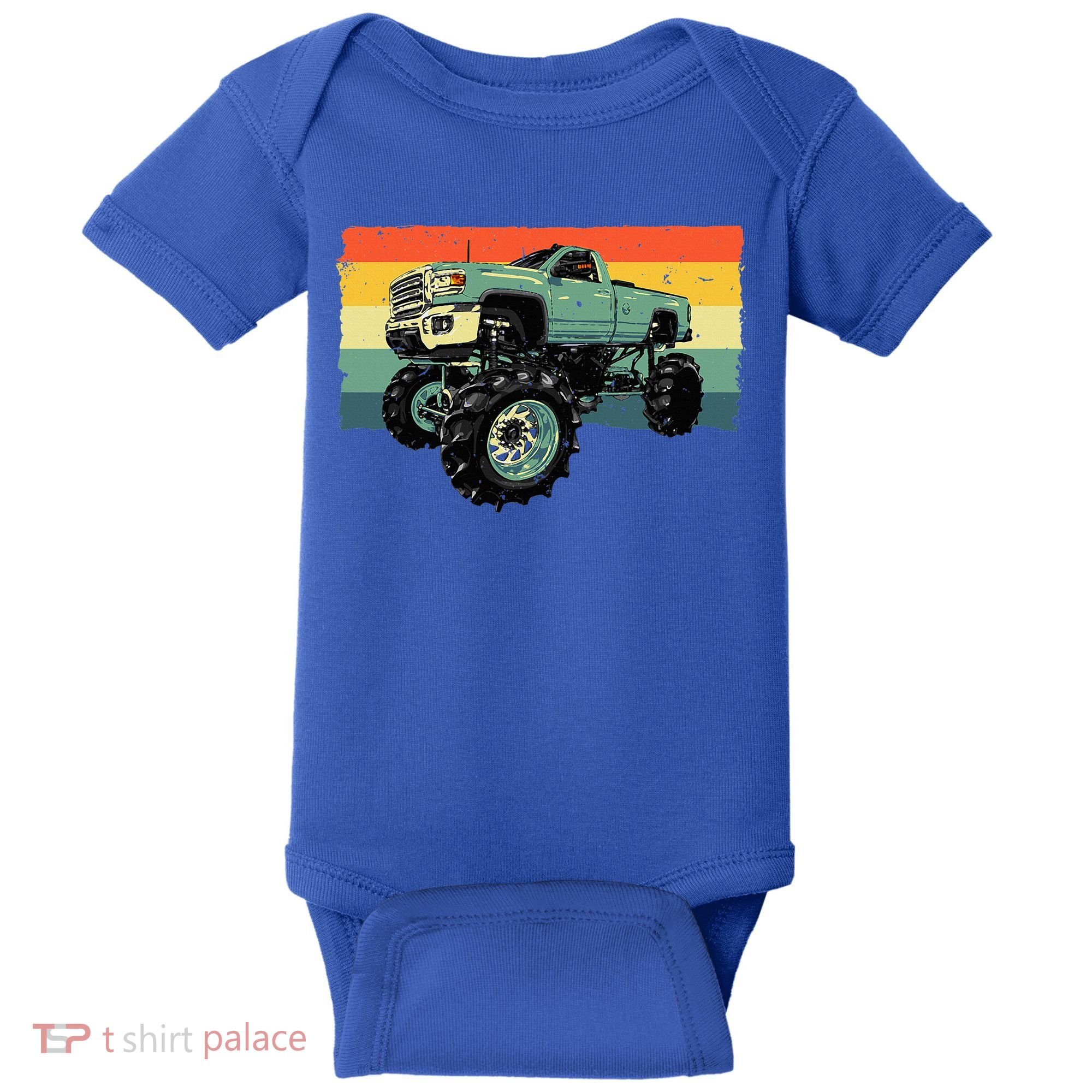 Cool Monster Truck Big Monster Trucks Baby Bodysuit