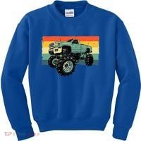 Cool Monster Truck Big Monster Trucks Kids Sweatshirt thumb 0