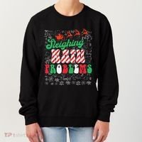 Chritmas Mathematics Teacher Student Sleighing Math Problems Women's Sweatshirt thumb 0