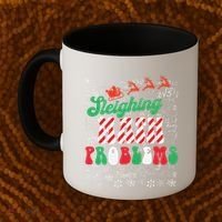 Chritmas Mathematics Teacher Student Sleighing Math Problems Coffee Mug thumb 2