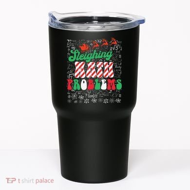 Chritmas Mathematics Teacher Student Sleighing Math Problems Tumbler