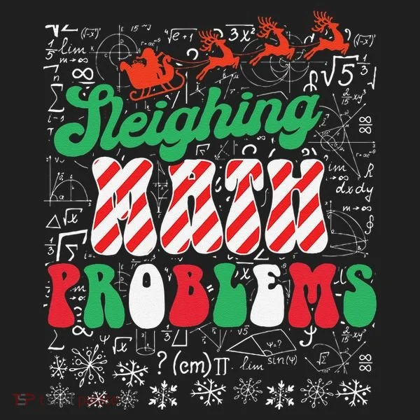 Chritmas Mathematics Teacher Student Sleighing Math Problems Tumbler