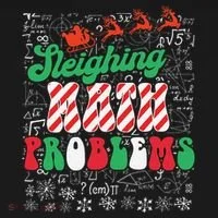 Chritmas Mathematics Teacher Student Sleighing Math Problems Ornament thumb 1