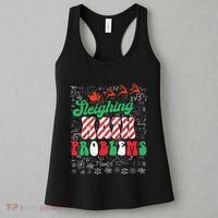 Chritmas Mathematics Teacher Student Sleighing Math Problems Women's Tank Top thumb 3