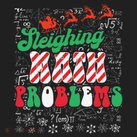 Chritmas Mathematics Teacher Student Sleighing Math Problems Hat thumb 2