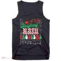 Chritmas Mathematics Teacher Student Sleighing Math Problems Tank Top thumb 0
