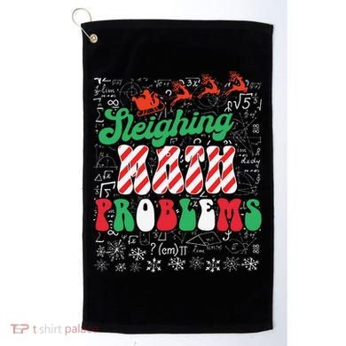 Chritmas Mathematics Teacher Student Sleighing Math Problems Golf Towel