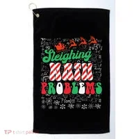 Chritmas Mathematics Teacher Student Sleighing Math Problems Golf Towel thumb 0