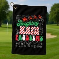 Chritmas Mathematics Teacher Student Sleighing Math Problems Golf Towel thumb 1