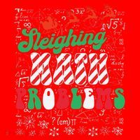 Chritmas Mathematics Teacher Student Sleighing Math Problems Santa Hat thumb 1
