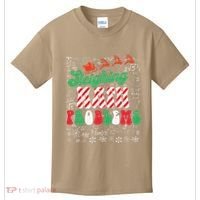 Chritmas Mathematics Teacher Student Sleighing Math Problems Kids T-Shirt thumb 0