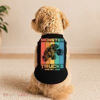 Cool Monster Trucks Are My Jam Doggie Tank thumb 2