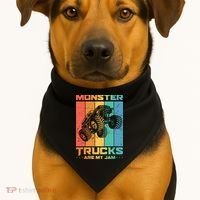 Cool Monster Trucks Are My Jam USA-Made Doggie Bandana thumb 1
