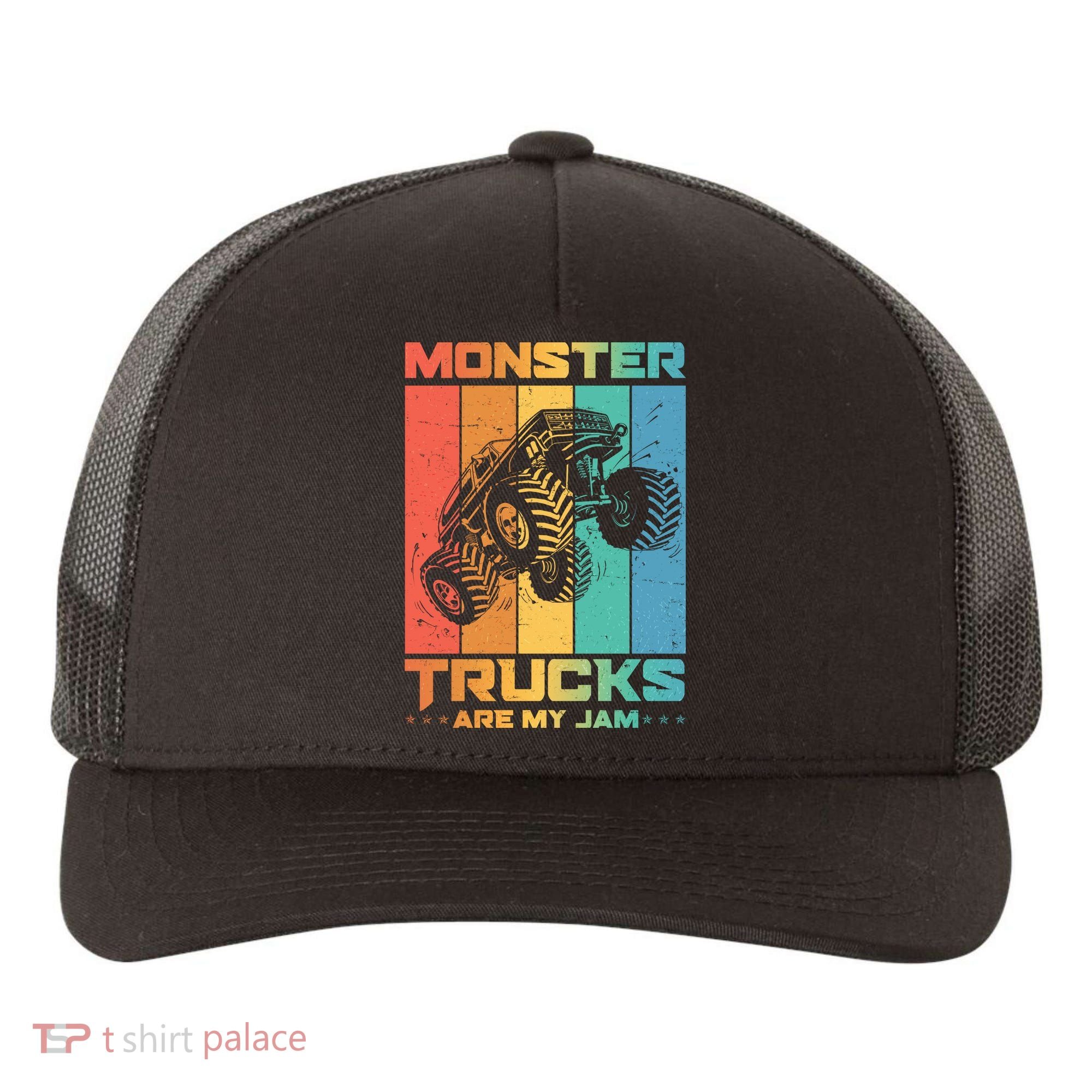 Cool Monster Trucks Are My Jam Yupoong Adult 5-Panel Trucker Hat