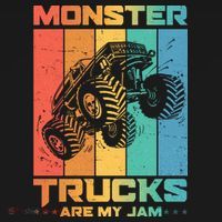 Cool Monster Trucks Are My Jam Ornament thumb 1
