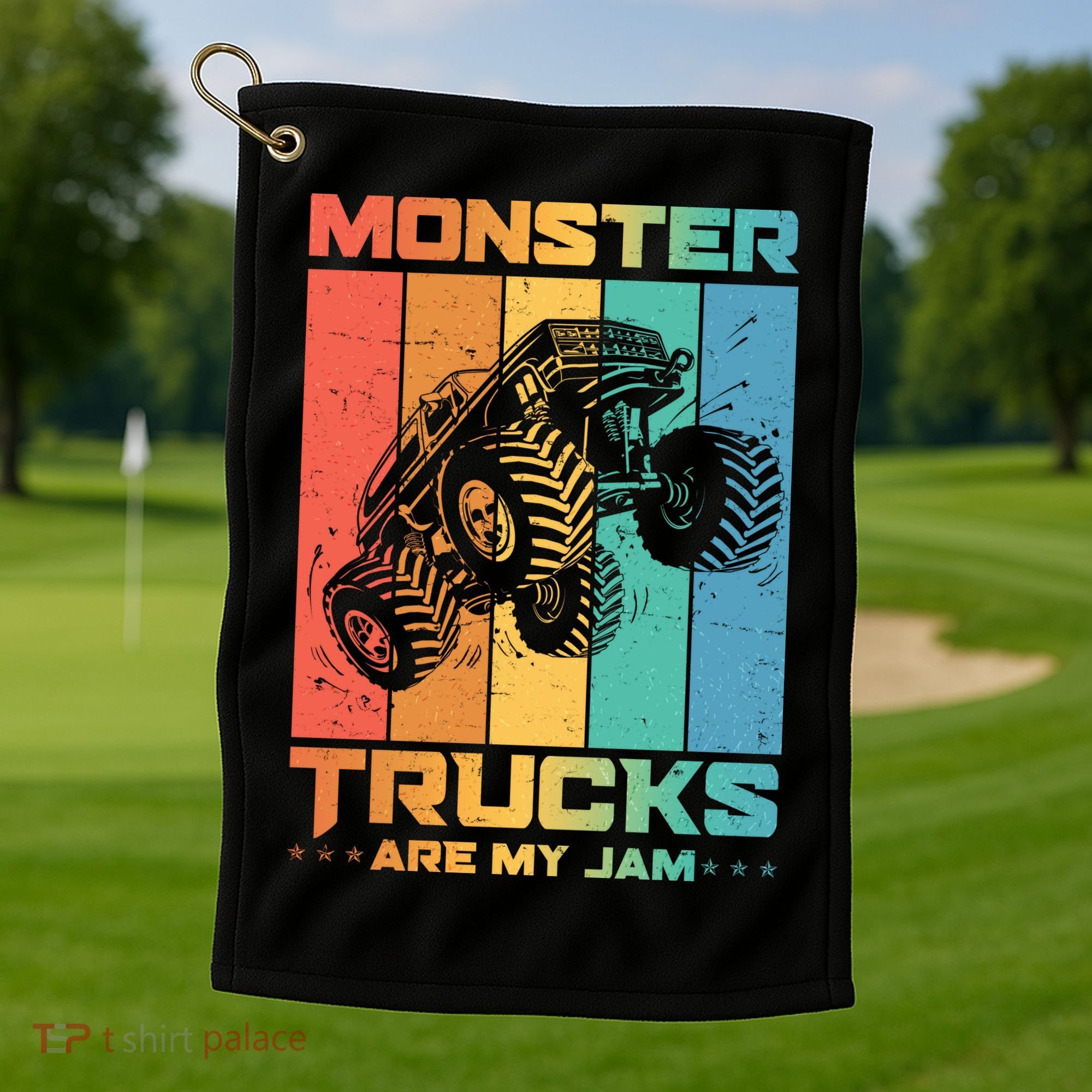 Cool Monster Trucks Are My Jam Golf Towel